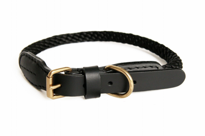 Rope and Leather Collar with Buckle