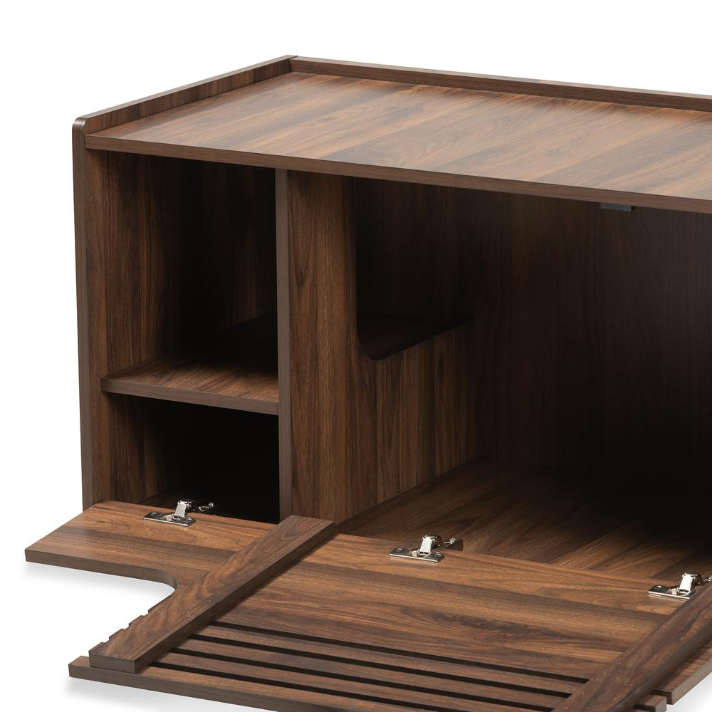 Modern Walnut Cat Litter Box Furniture
