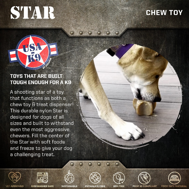 Nylon Star Chew Toy for Aggressive Chewers