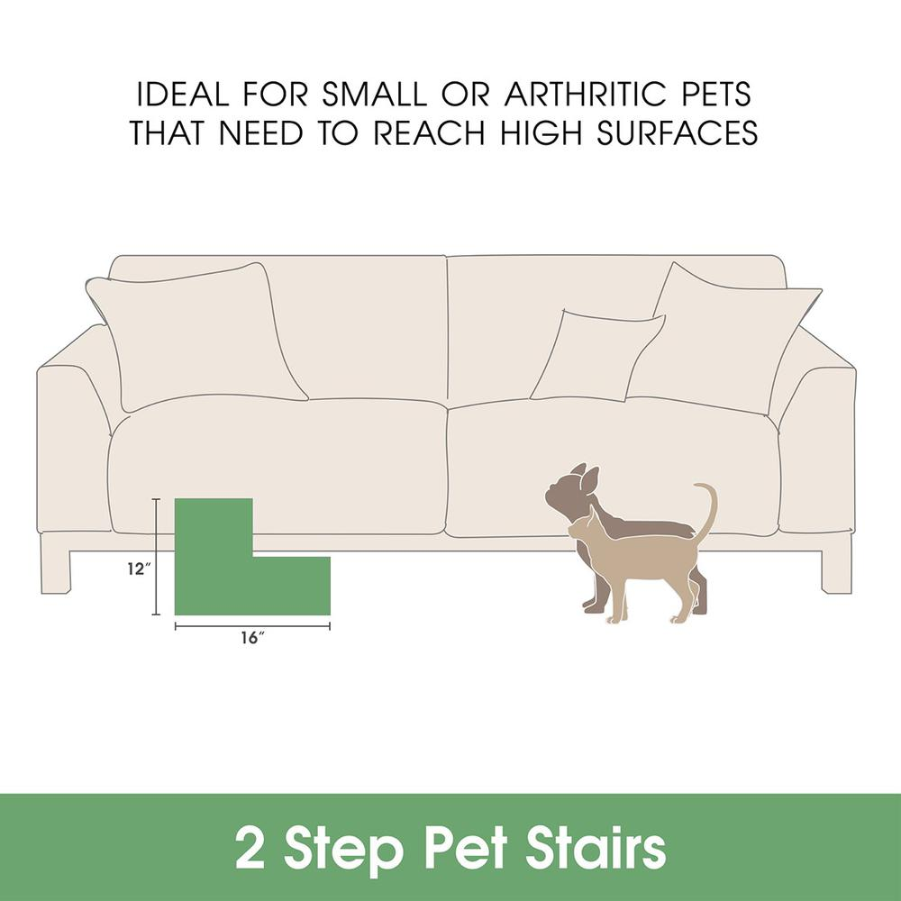 2-Step Pet Stairs - Grey