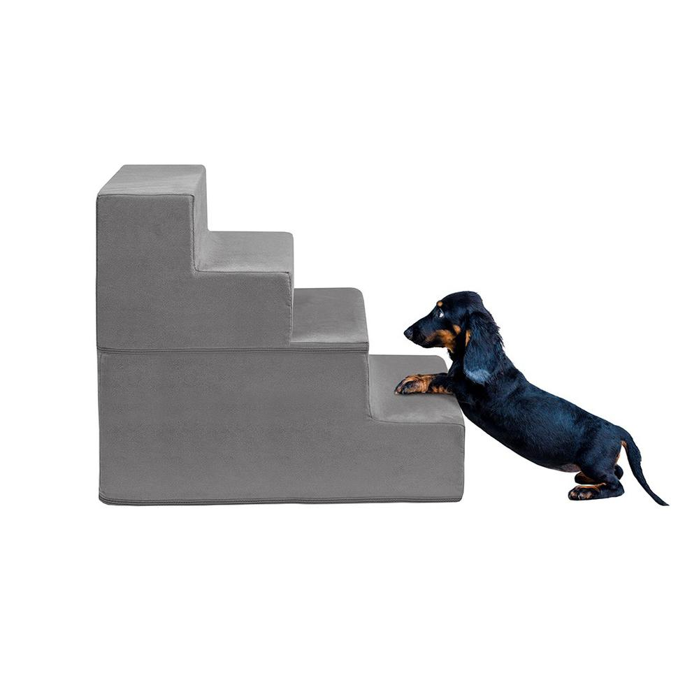 4-Step Pet Stairs - Grey