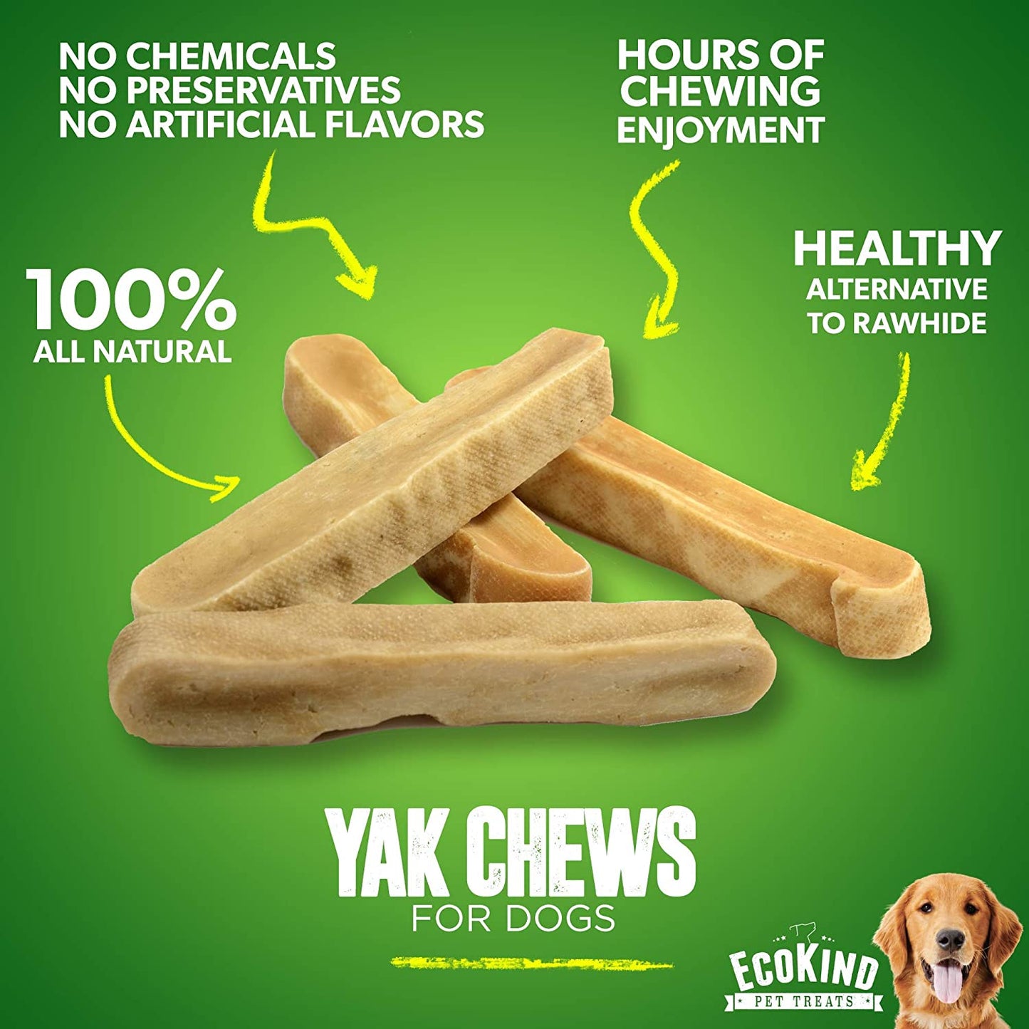 Gold Yak Chews for Small Dogs (4-16 sticks)