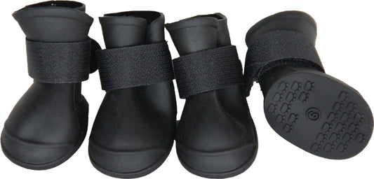 All-Terrain Rubberized Dog Shoes, Black
