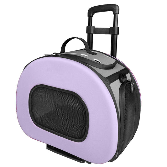 Tough-Shell Wheeled Collapsible Pet Carrier