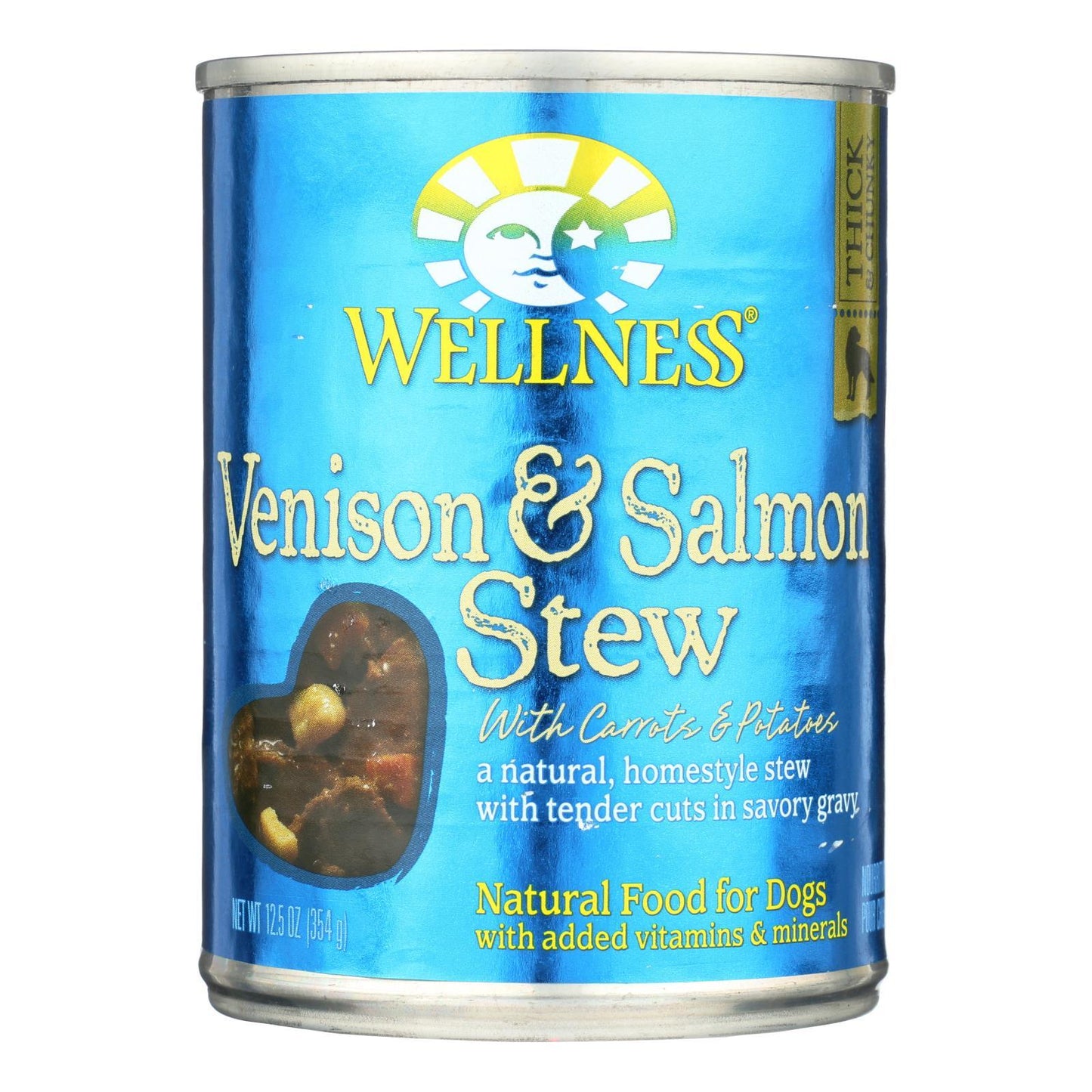 Wellness Wet Dog Food - Venison and Salmon with Potatoes & Carrots - Case of 12