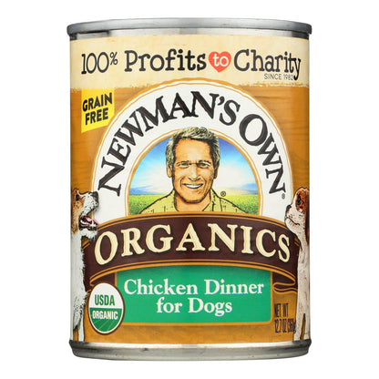 Newman's Own Organics Chicken Grain Free Wet Dog Food - Case of 12 - 12.7 oz.