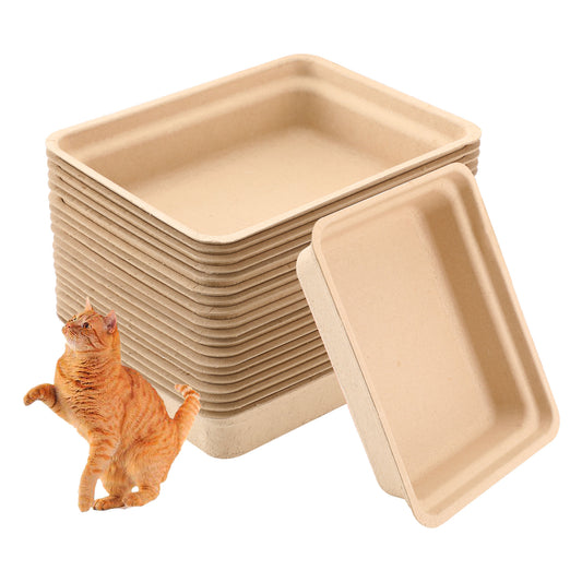 100% Recycled Paper Disposable Cat Litter Box (20 Pack)