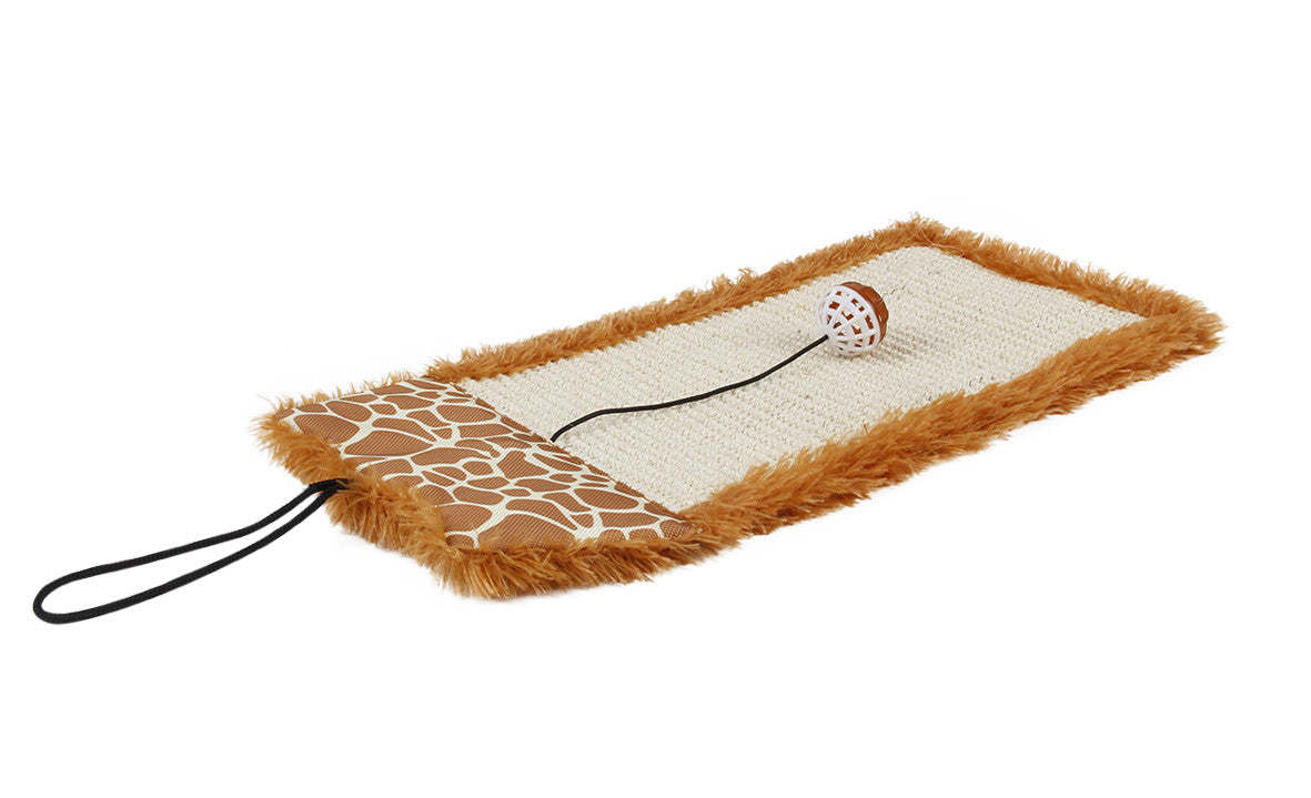 Sisal And Jute Hanging Carpet Scratcher With Toy