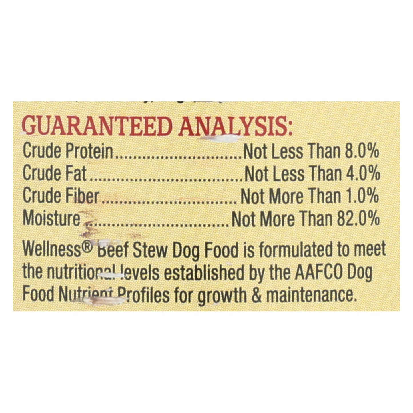 Wellness Wet Dog Food- Beef with Carrot and Potatoes - Case of 12