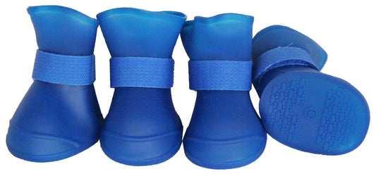 All-Terrain Rubberized Dog Shoes, Blue